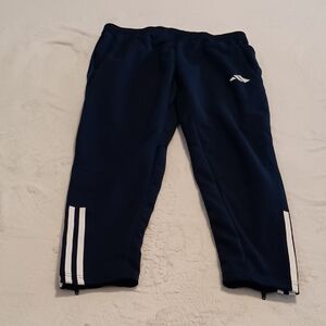 adidas Navy Blue Sweatpants with White Stripes